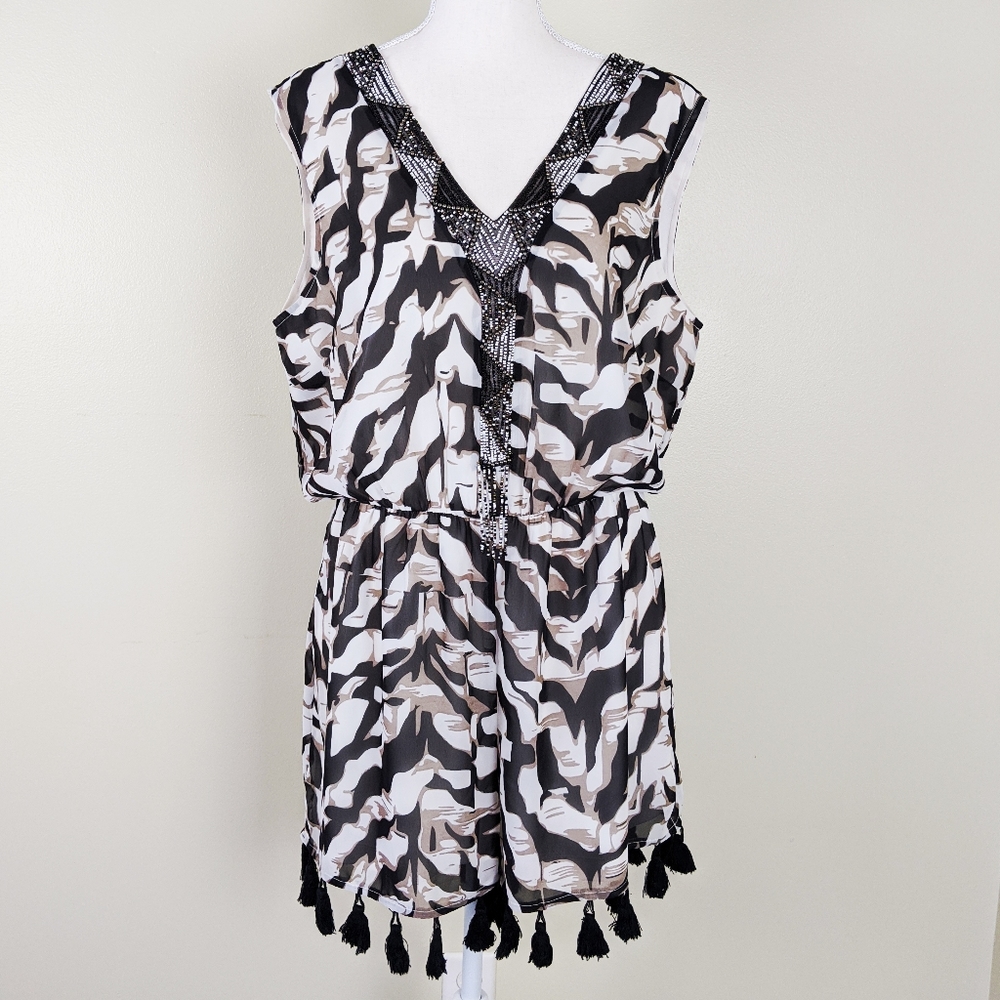 Venus. Size Large. Beaded Romper.